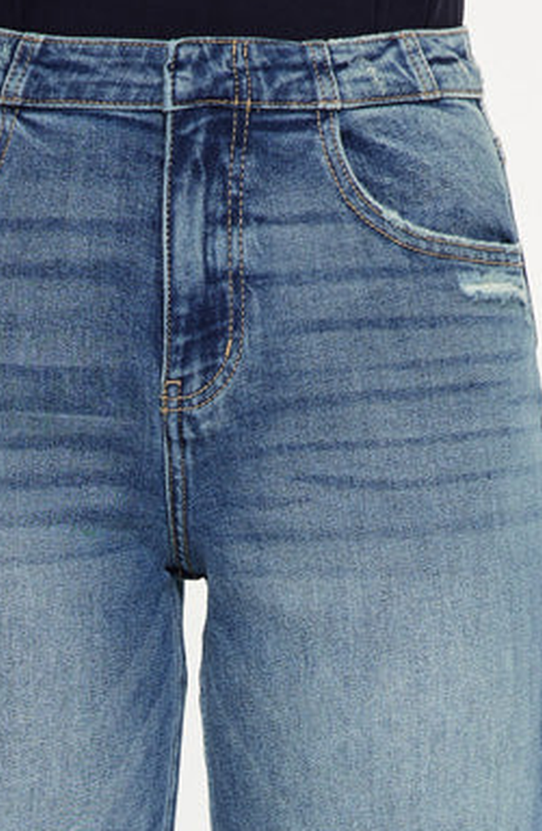 KanCan Shelly High Rise Cropped Wide Leg Jeans, Alternate, color, Medium Wash