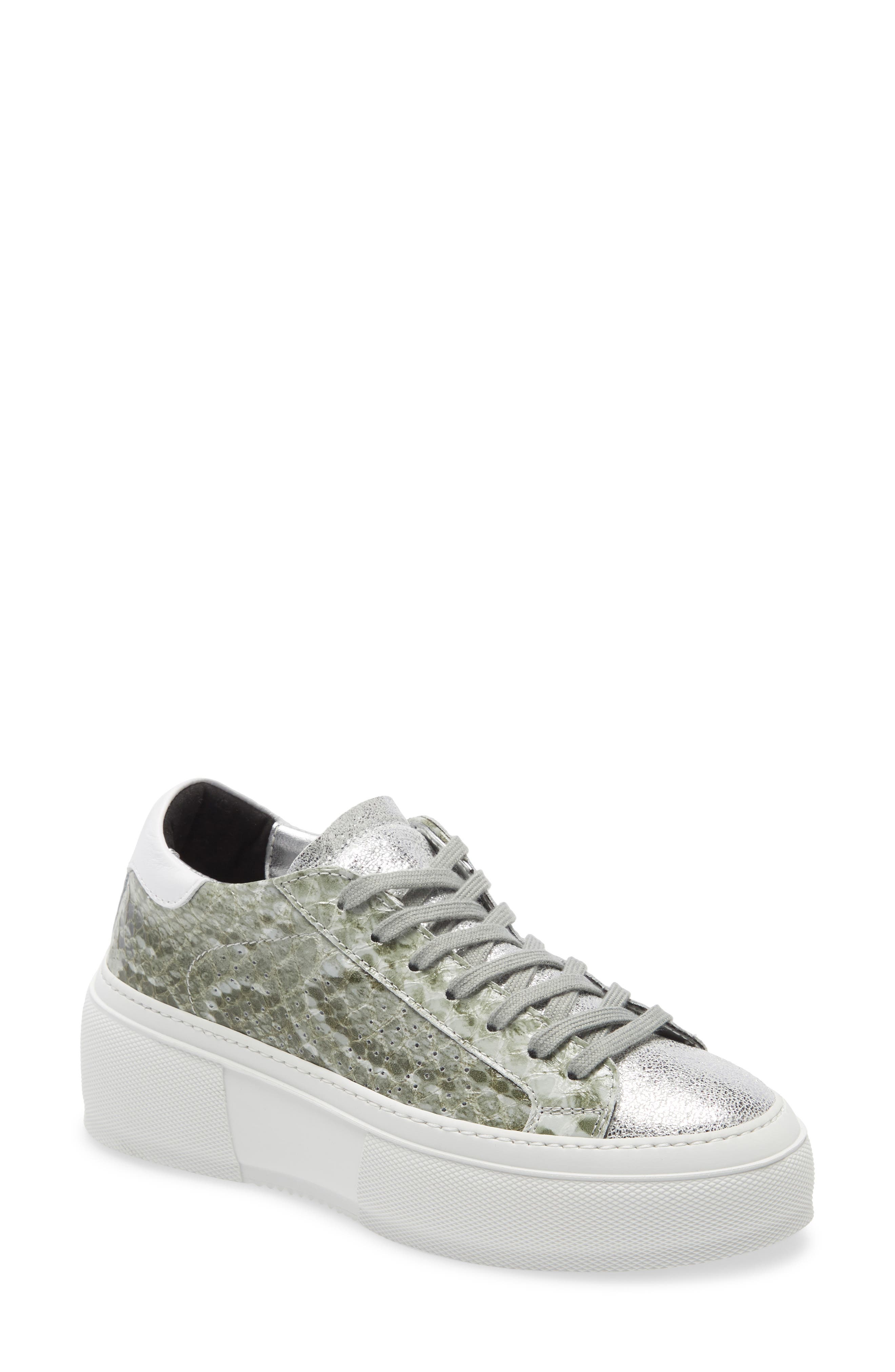 Louise Platform Sneaker, Main, color, GREEN SNAKE PRINT