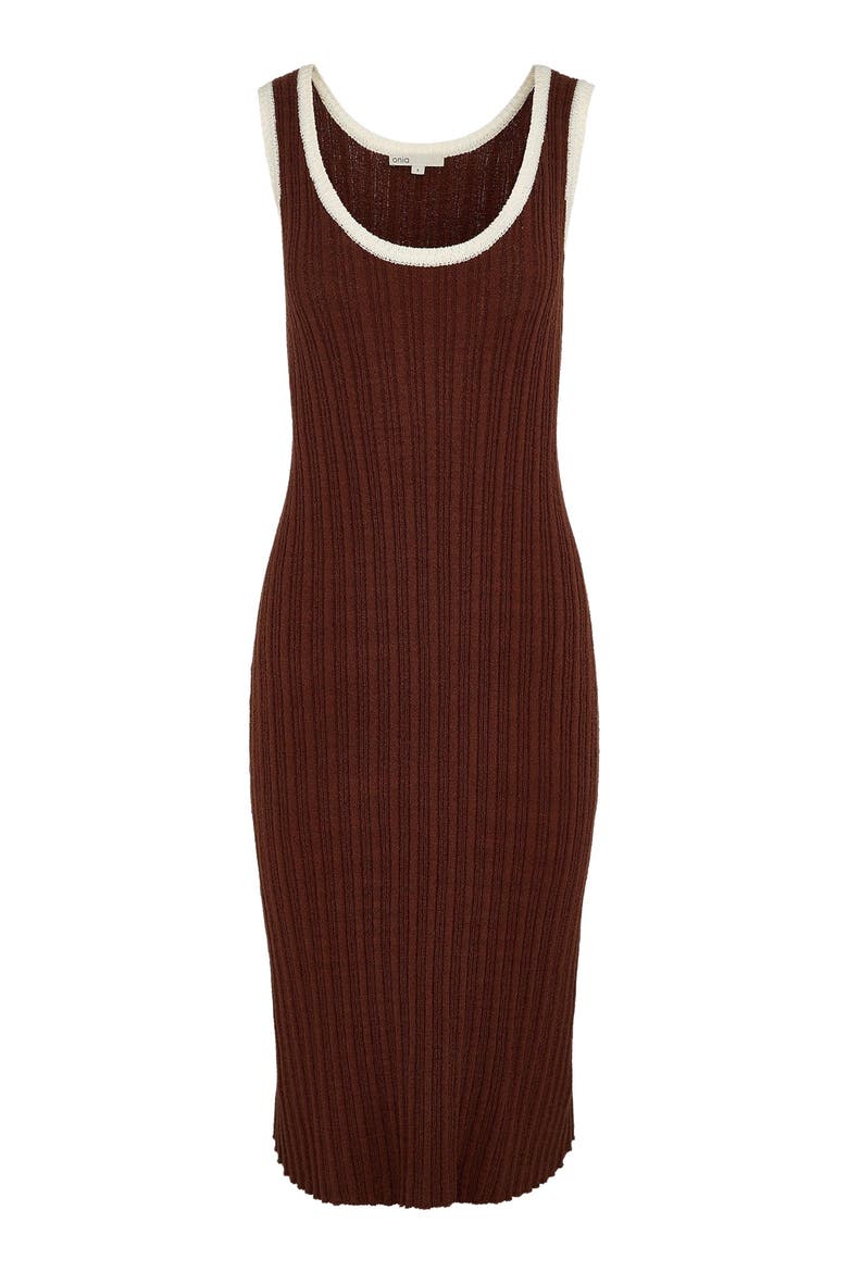 Cotton Boucle Tank Dress, Alternate, color, Brown