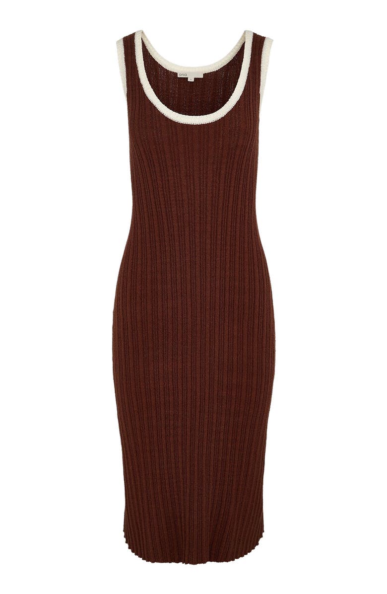 Onia Cotton Boucle Tank Dress, Alternate, color, Brown