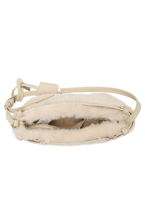 Steve Madden Storm Faux Fur Shoulder Bag In Brown