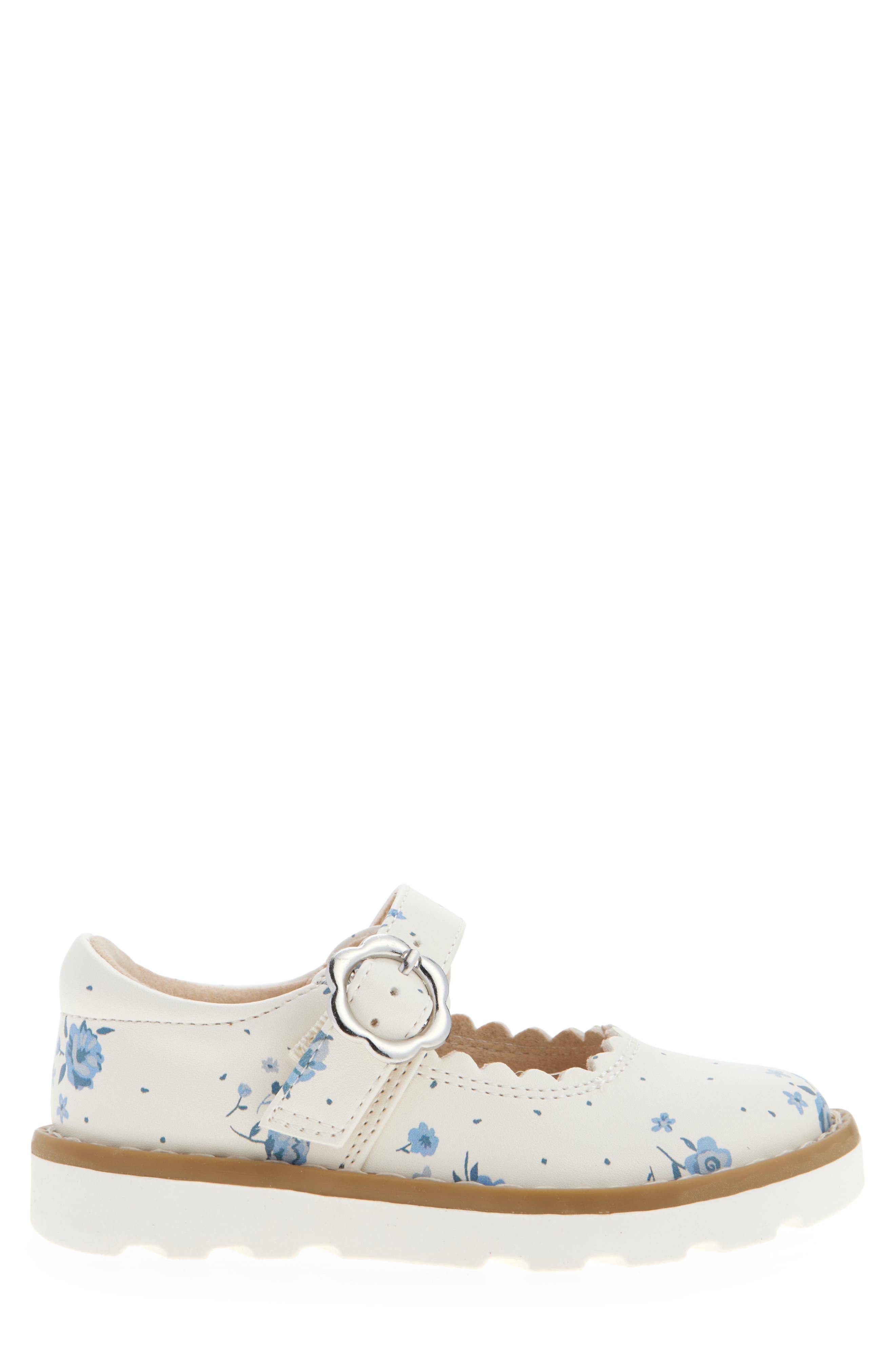 NEXT Kids' Floral Mary Jane Flat, Alternate, color, White