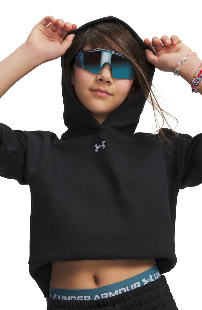 Under Armour Kids' Rival Fleece Hoodie, Alternate, color, Black