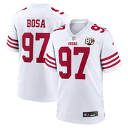 Nike Men's Nike Nick Bosa White San Francisco 49ers 80th Anniversary Game Jersey