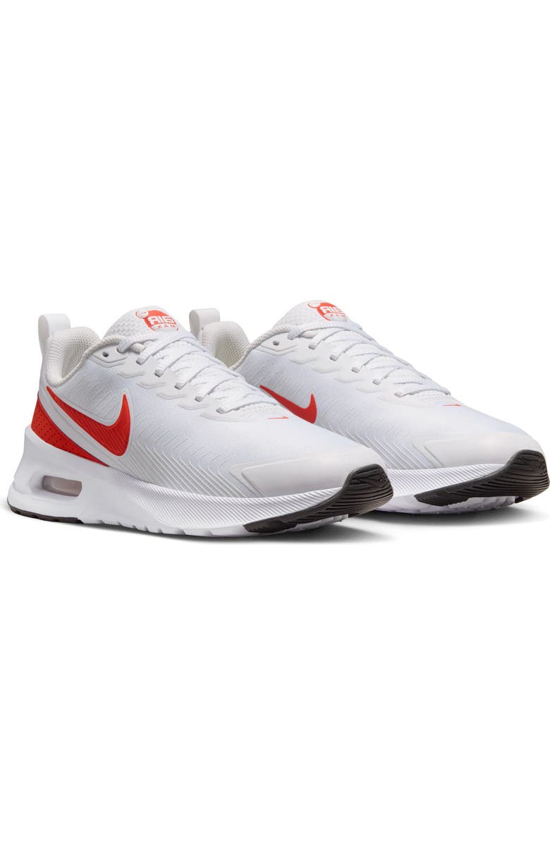Nike Air Max Nuaxis Sneaker, Main, color, White/ Picante Red/ Black