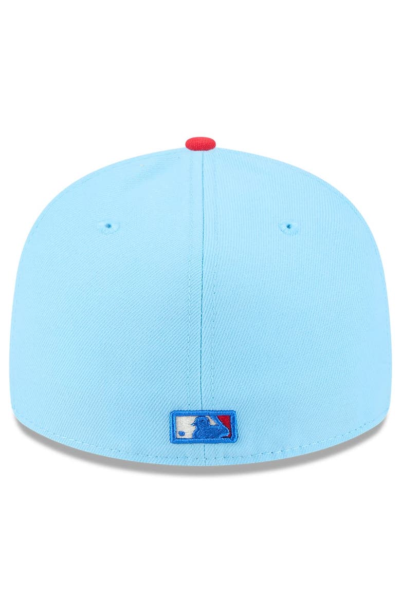 Men's New Era Light Blue/Red San Diego Padres 2025 Fourth of July Low Profile 59FIFTY Fitted Hat, Alternate, color, Light Blue