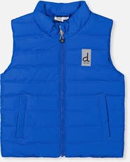 Deux par Deux Sleeveless Quilted Full-Zip Stand Collar Vest