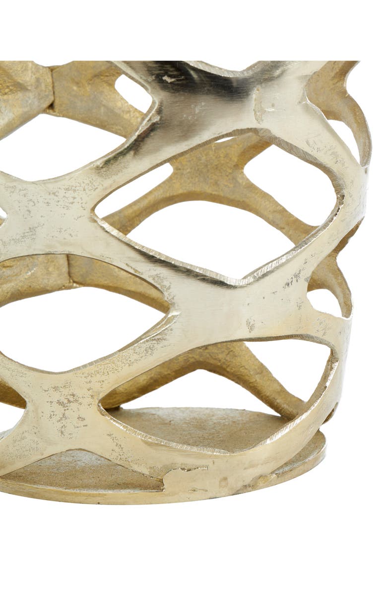 VIVIAN LUNE HOME Metal Vase, Alternate, color, Gold