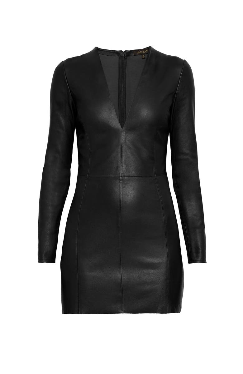 AS by DF Demeter Stretch Leather Dress, Alternate, color, Black