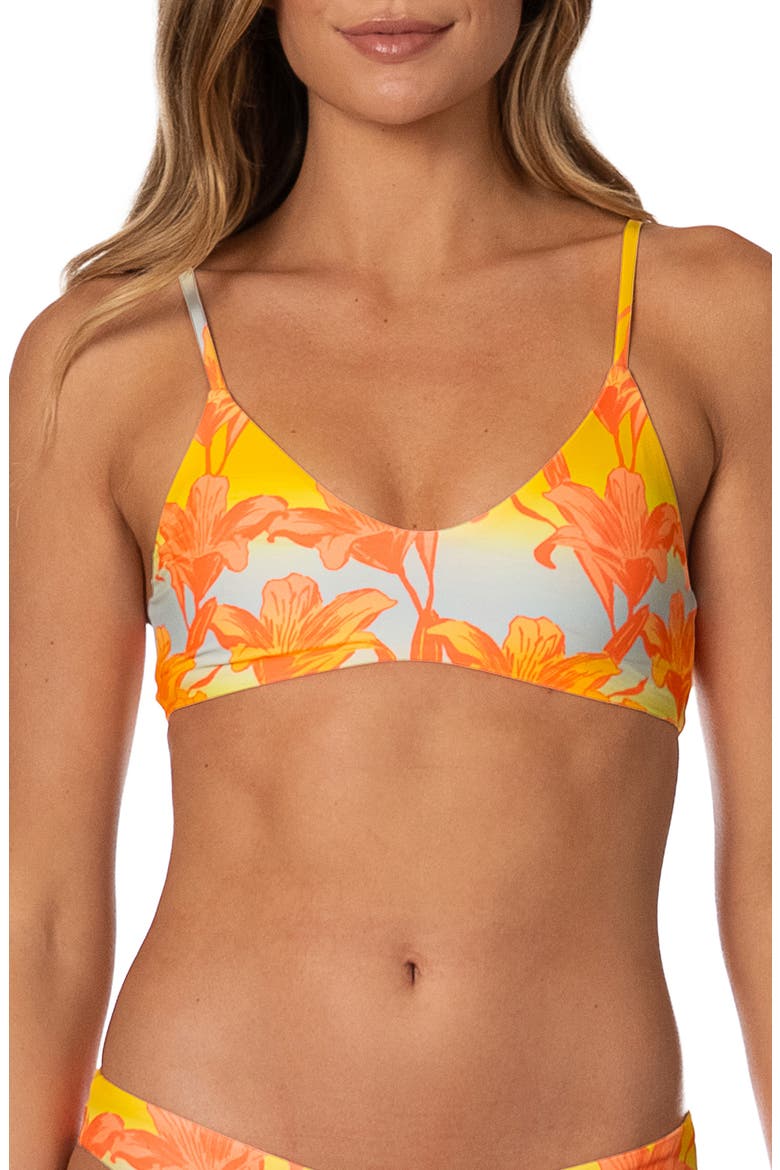 Golden Lily Liberties Reversible Bikini Top, Main, color, OPEN YELLOW