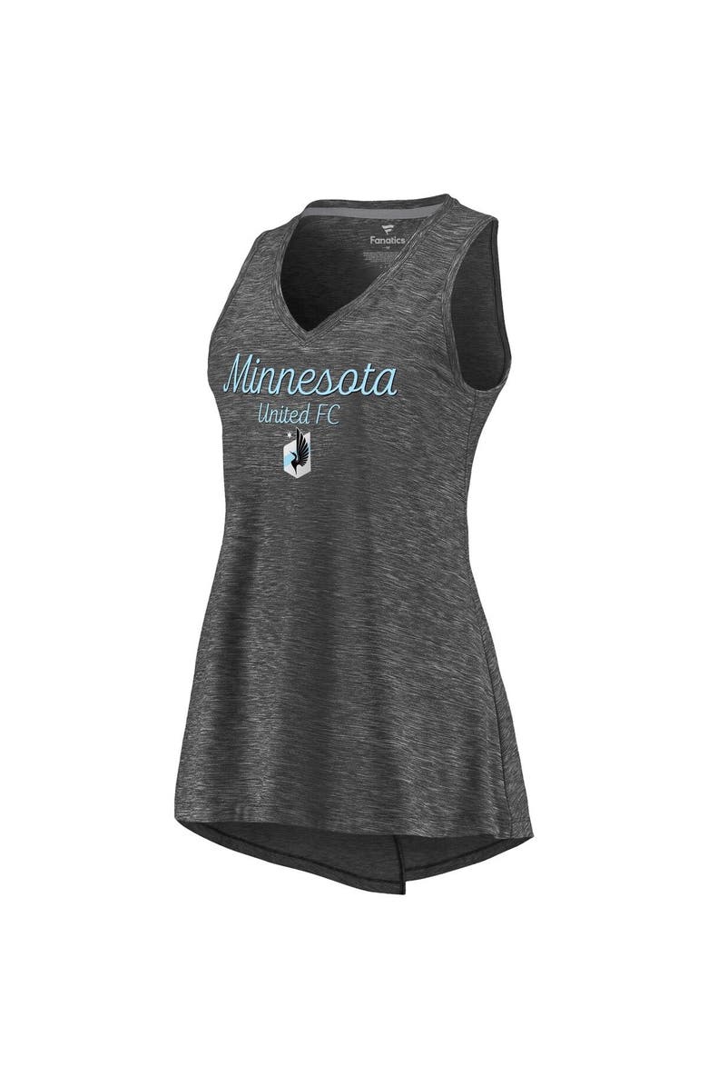 FANATICS Women's Fanatics Branded Black Minnesota United FC Premier Obvious Style V-Neck Tank Top, Alternate, color, 