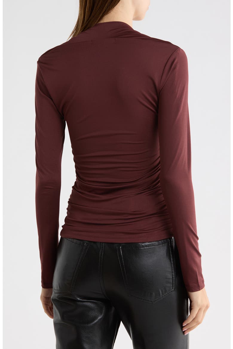 Faux Shrug Knit Top, Alternate, color, DARK CHERRY