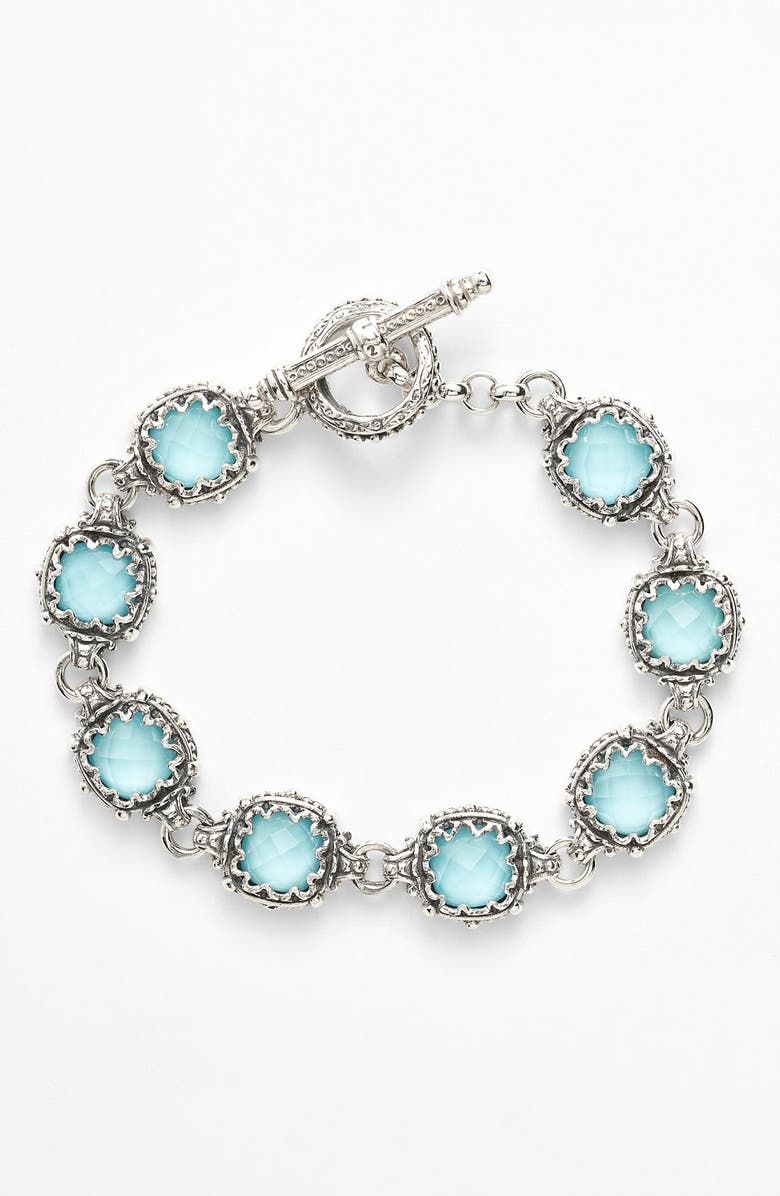 Konstantino 'Aegean' Station Link Bracelet, Main, color,