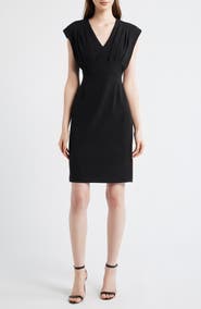 Anne Klein Pleated Bodice Sheath Dress