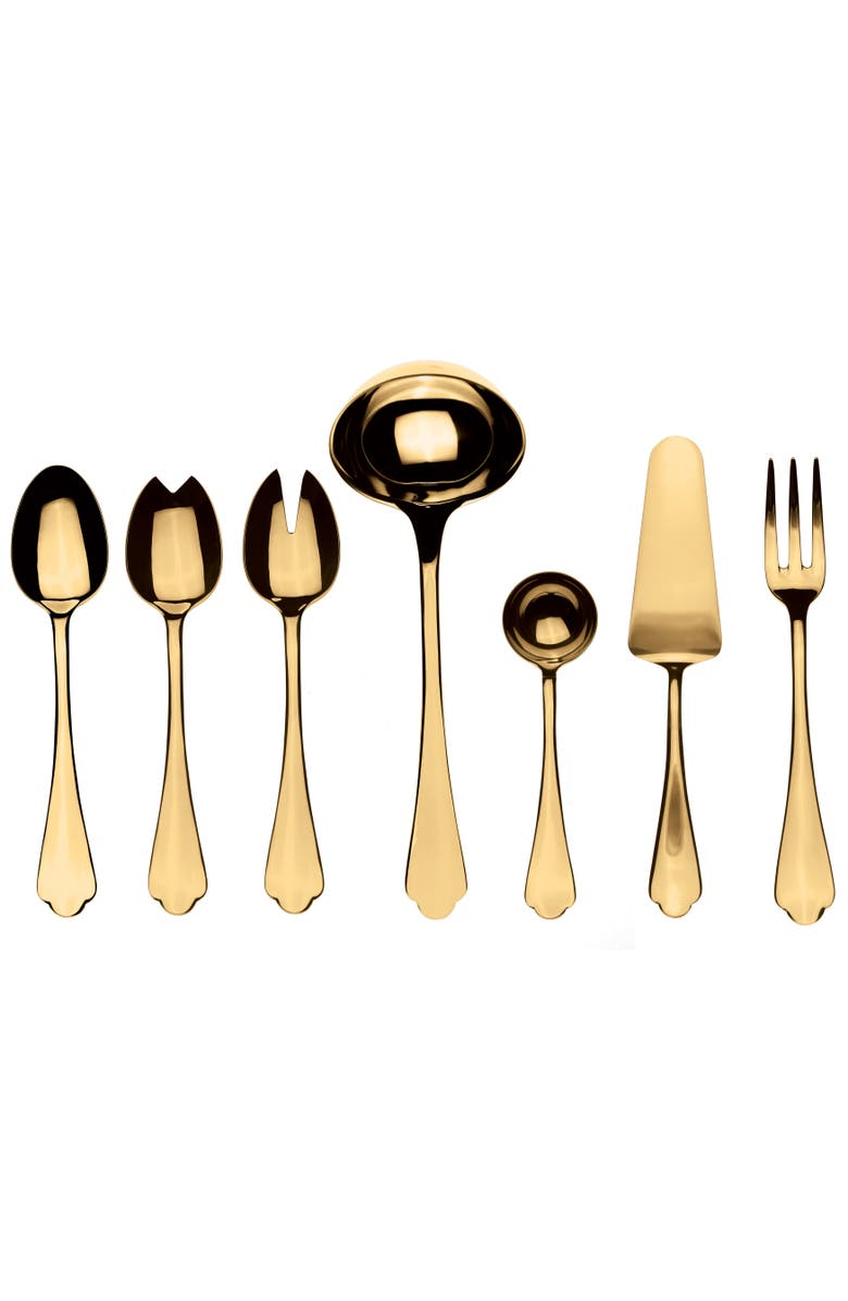 Mepra Dolce Vita Serving Set - 7 Pieces, Main, color, Gold