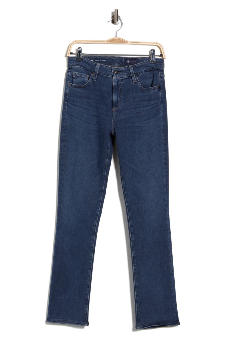 Mari High Waist Slim Straight Jeans, Main, color, NIGHTSHADE