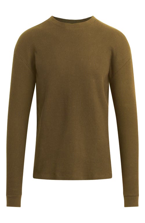 Joe's Waffle Monogram Long Sleeve T-shirt In Green