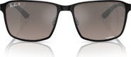 Ray-Ban Chromance 55mm Polarized Square Sunglasses