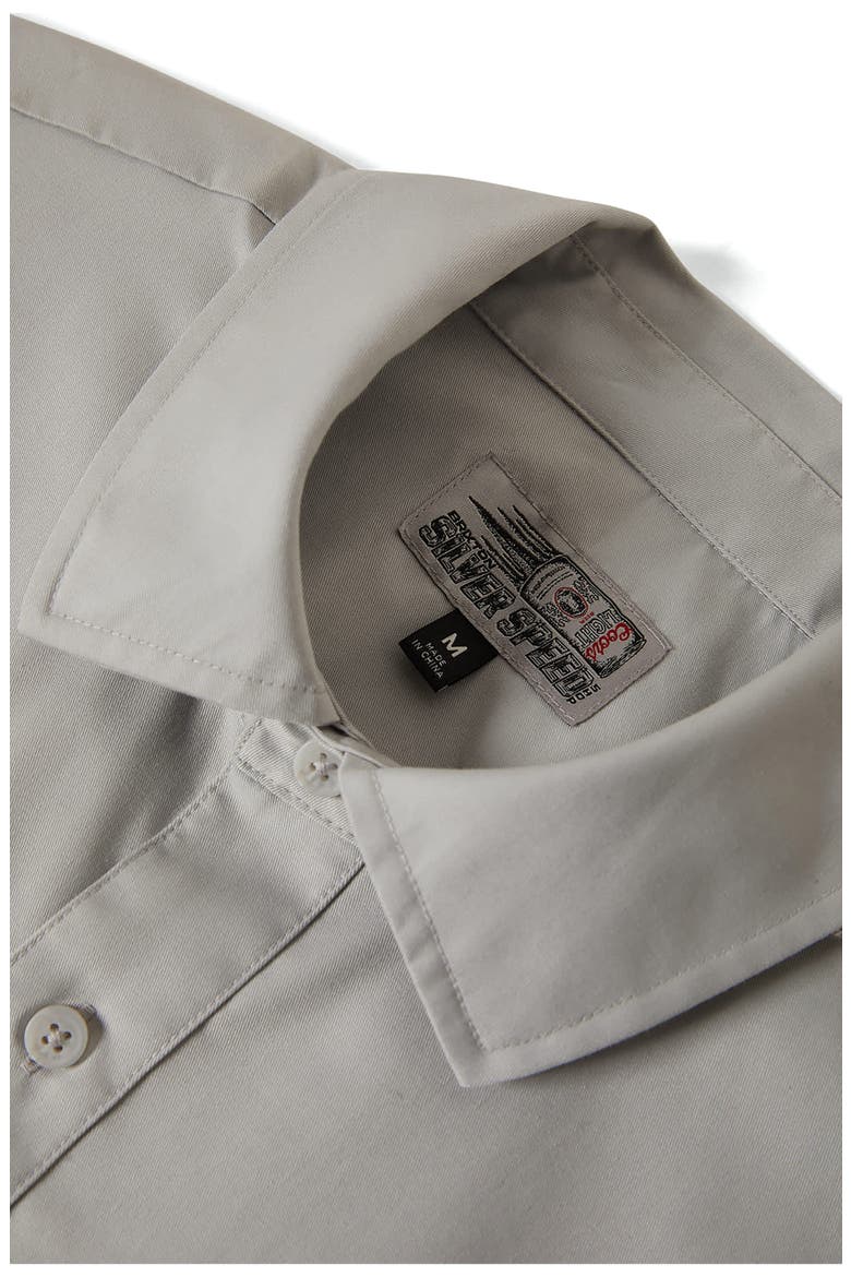 Coors Light Shake Down Short Sleeve Button-Up Shirt, Alternate, color, SILVER/ BLACK