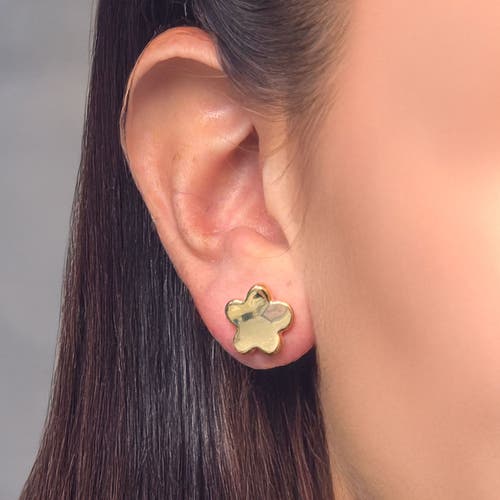 The Lovery Fine Jewelry Puffy Gold Flower Stud Earrings In Gold