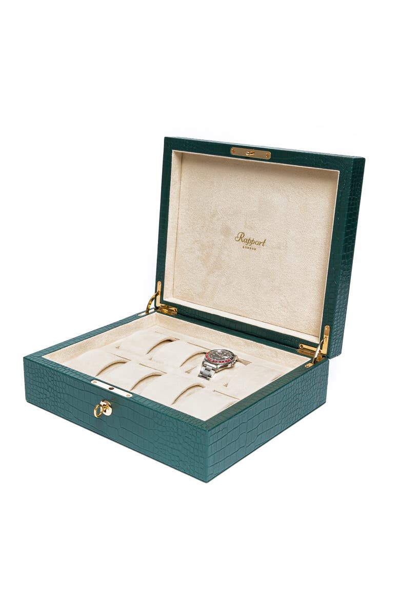 Rapport London BROMPTON EIGHT WATCH BOX, Alternate, color, Green