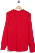 PATRIZIA LUCA Center Cable Mock Neck Sweater