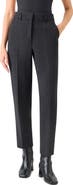 Akris punto Metallic Pinstripe Slim Ankle Pants