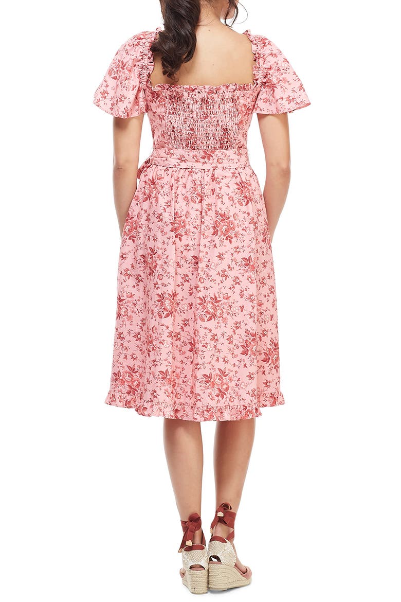 Marianna Floral Print Dress, Alternate, color, ROSE