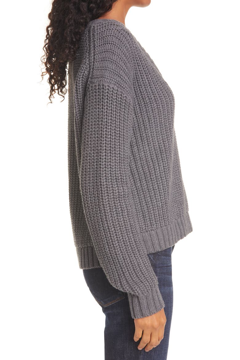 Cotton & Cashmere Sweater, Alternate, color, HEATHER CHARCOAL