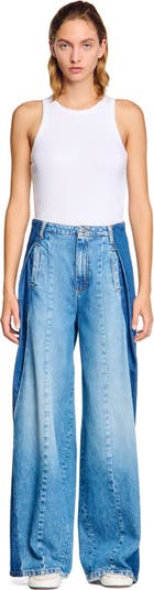 SANDRO Jeans with contrasting panels | Nordstrom
