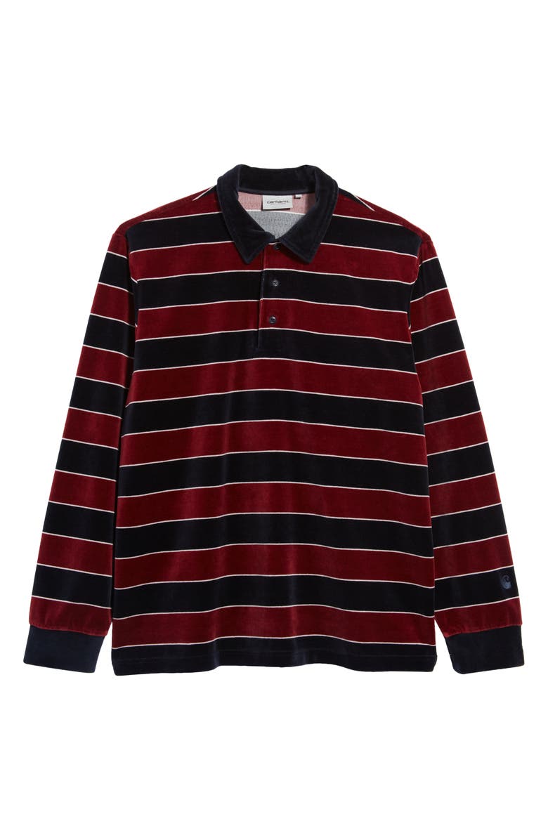 Carhartt Work In Progress Bills Stripe Cotton Blend Rugby Shirt, Alternate, color, 