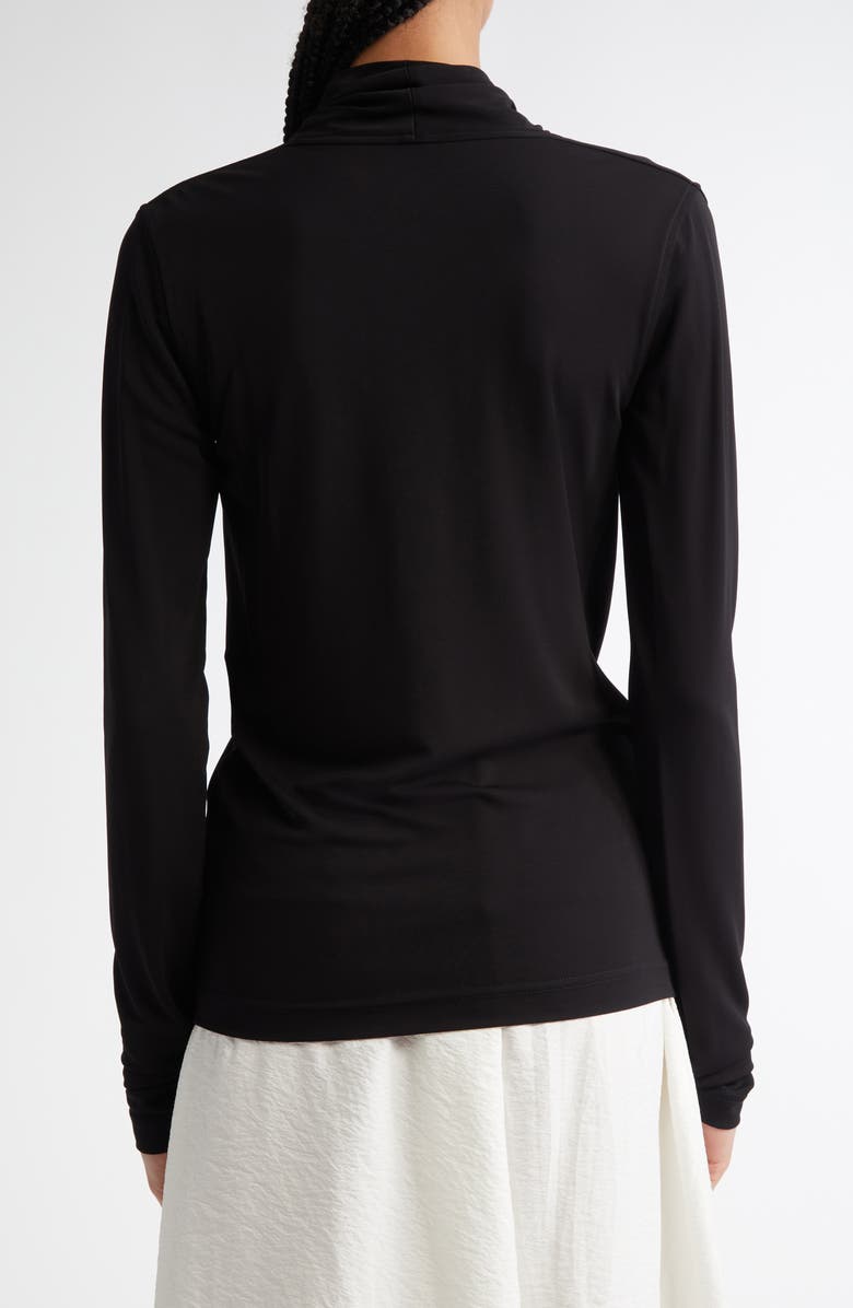 TOTEME Draped Jersey Top, Alternate, color, Black