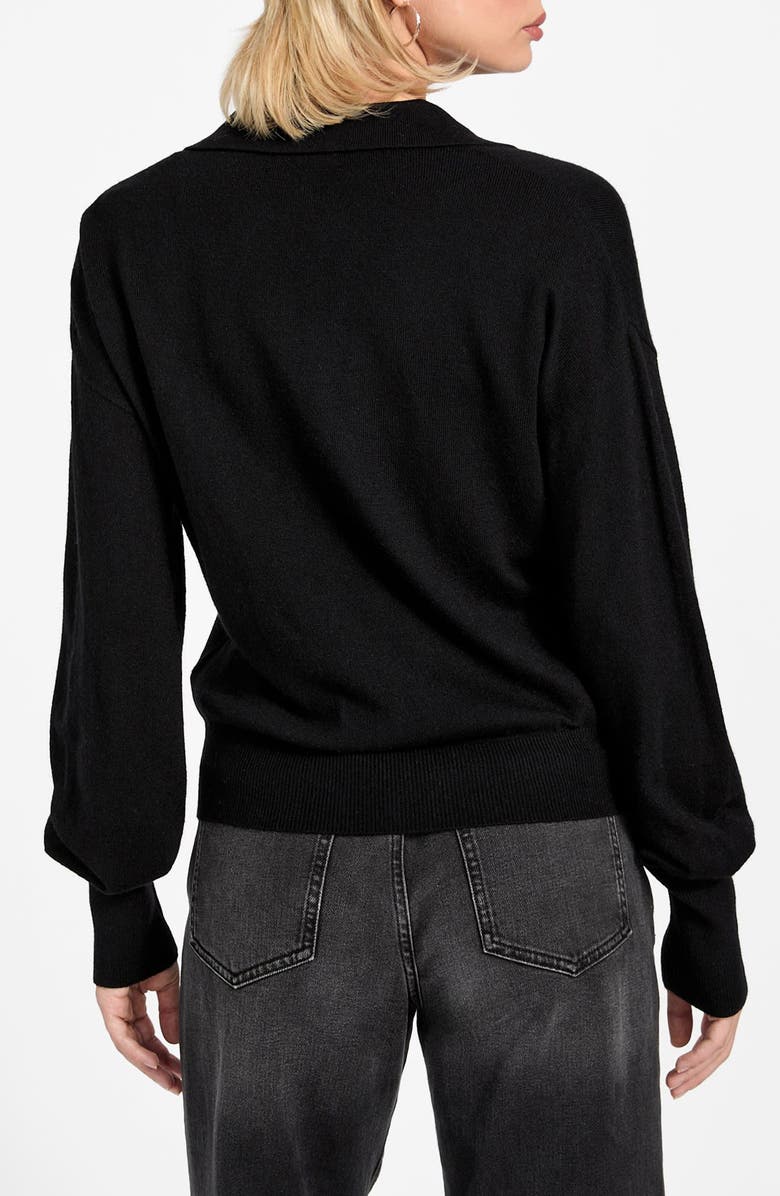 GUESS Miranda Polo Sweater, Alternate, color, Jblack-Black