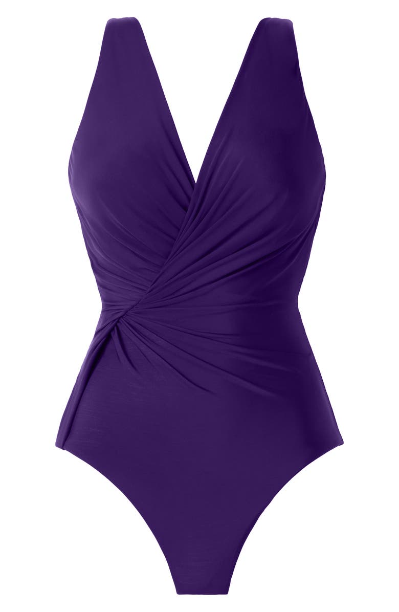 Miraclesuit<sup>®</sup> Twisted Sister Esmerlda One-Piece Swimsuit, Alternate, color, Mulberry