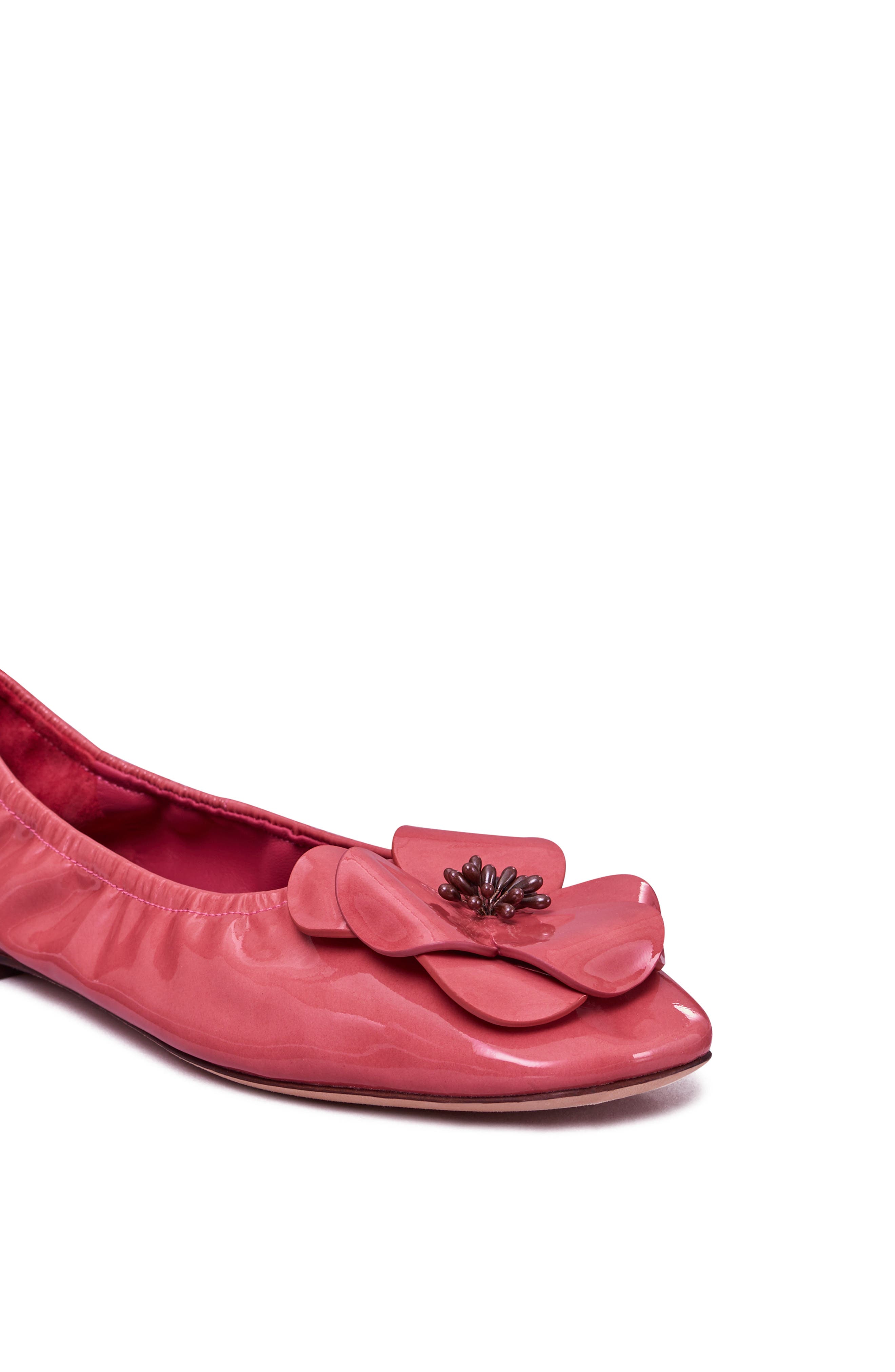 Flower Ballet Flat, Alternate, color, LIGHT BERRY