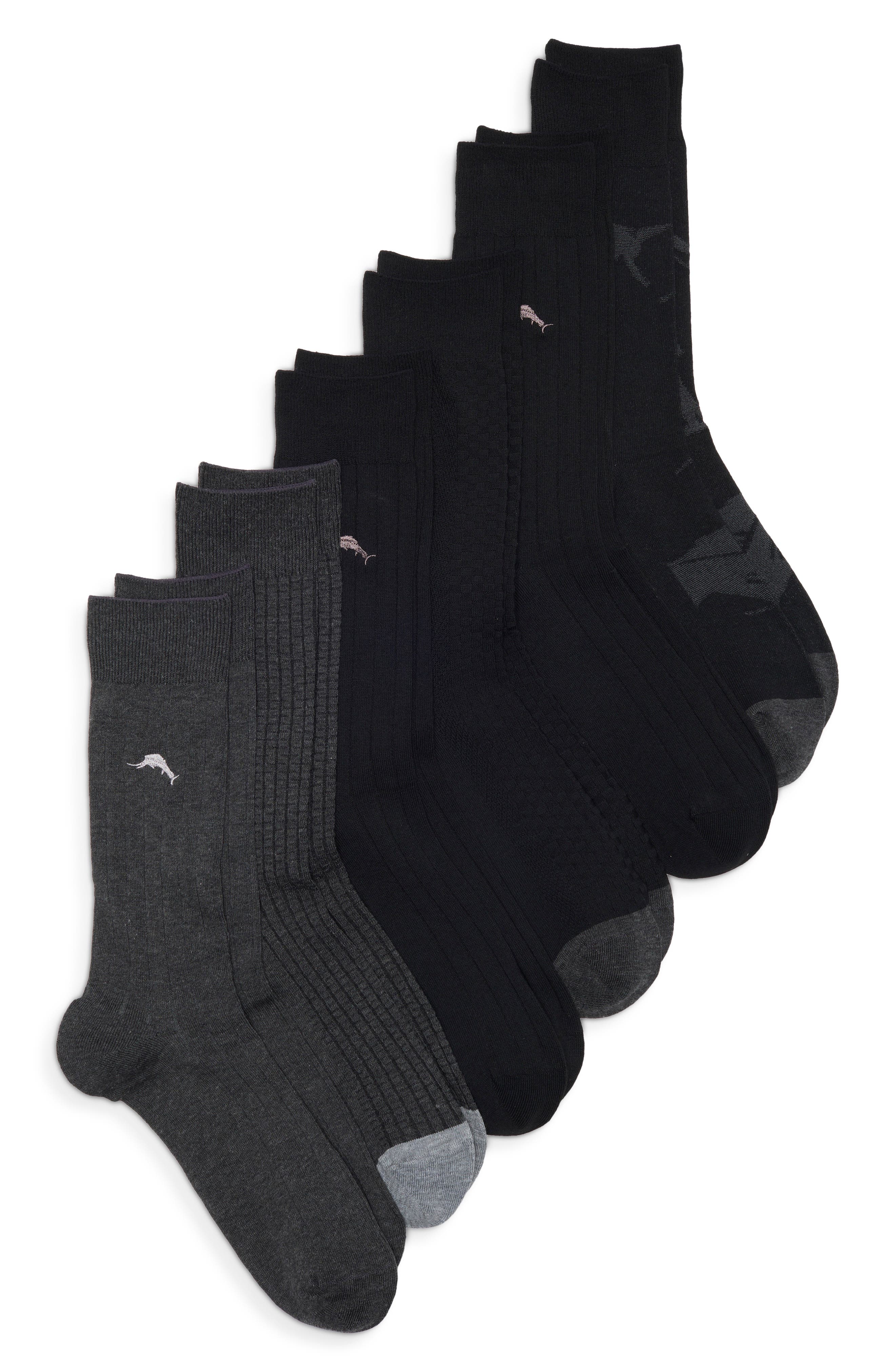 6-Pack Texture and Rib Socks