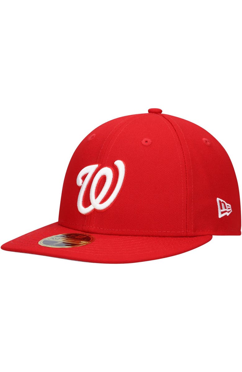 New Era Men's New Era Scarlet Washington Nationals Low Profile 59FIFTY Fitted Hat, Alternate, color, Scarlet