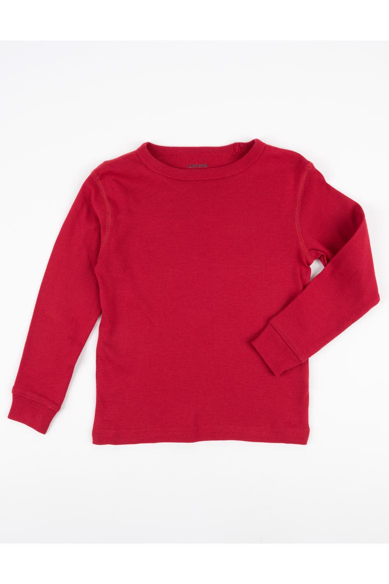 Kids Long Sleeve T-Shirt, 100% Cotton, Solid Colors, Alternate, color, RED