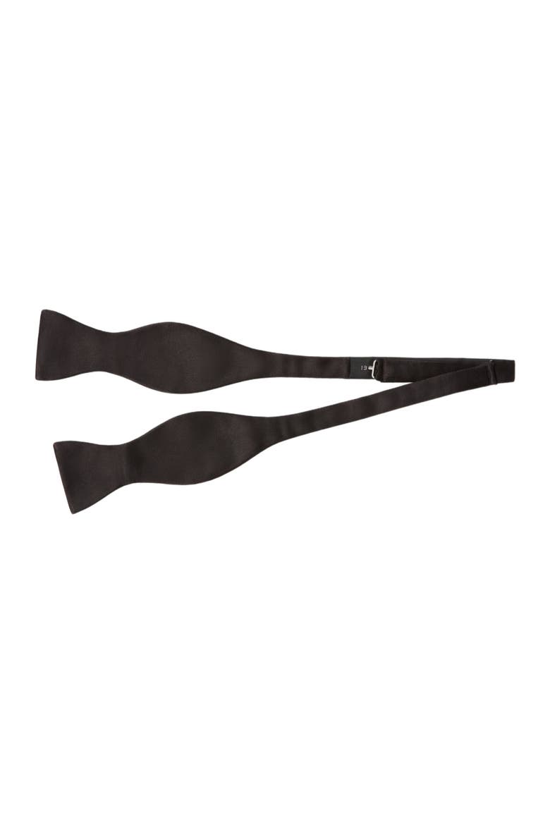 Bond Satin Self-Tie Bow Tie, Alternate, color, Black