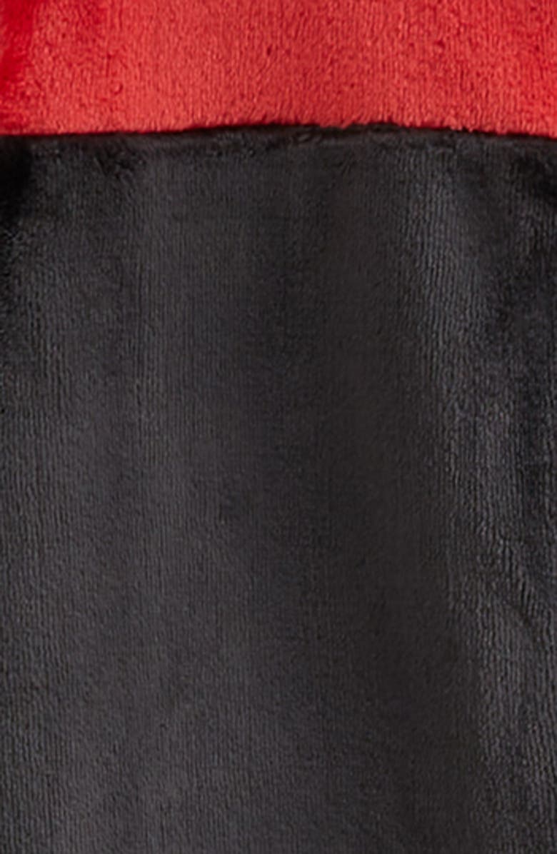 Nordstrom Kids' Hooded Fleece Sleeper Romper, Alternate, color, Red- Black Racer Flag