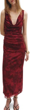 MANGO Ruched Sleeveless Dress