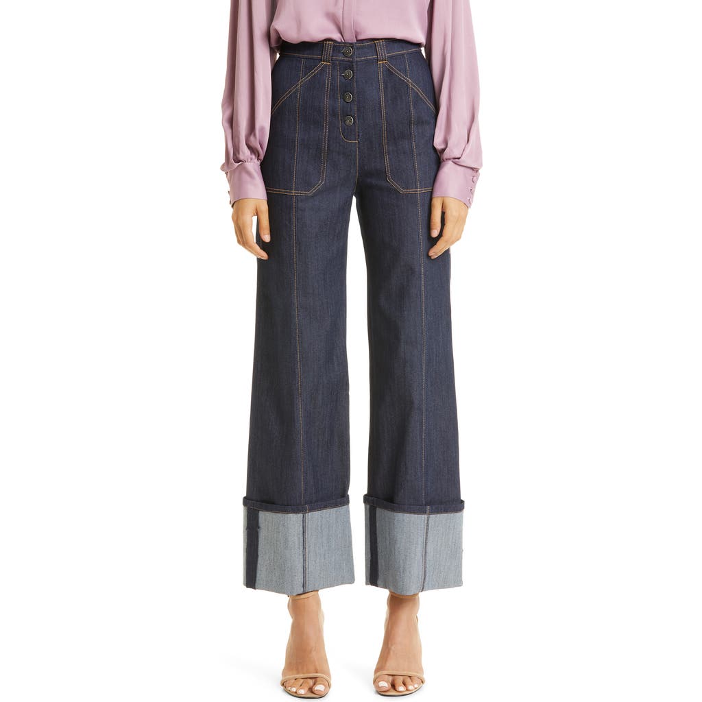 Cinq à Sept Benji Topstitch Cuff Jeans in Indigo  product