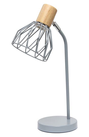 Lalia Home Cage Wire Desk Lamp In Blue