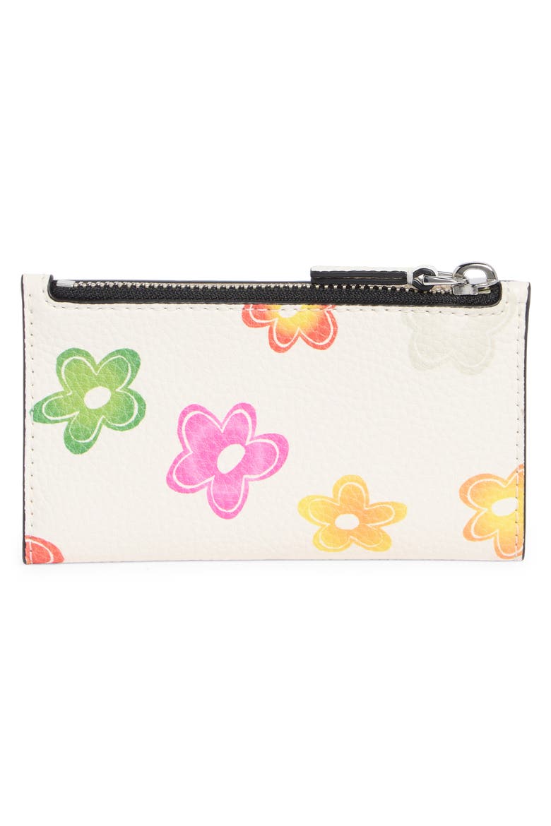 Wild Daisy Bifold Wallet, Alternate, color, WHITE MULTI