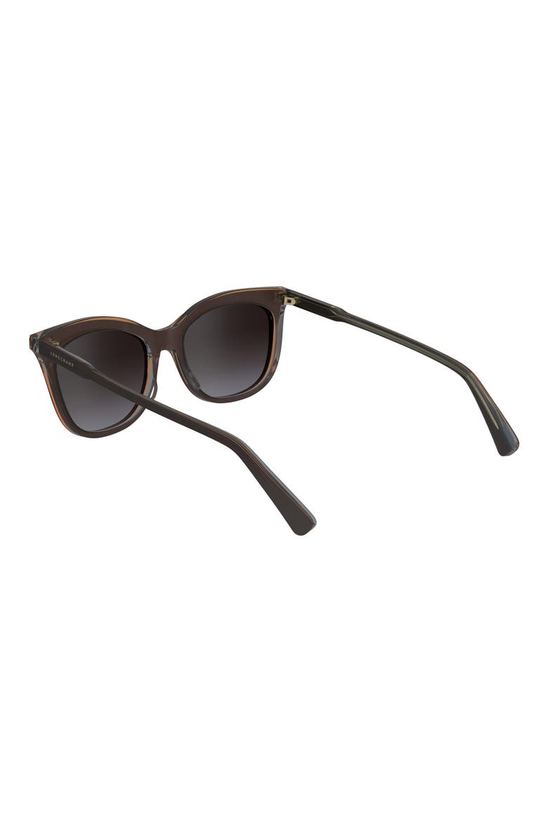 53mm Gradient Cat Eye Sunglasses, Alternate, color, BROWN/GREY
