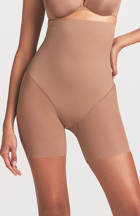 Powermesh Zoned High Waisted Shorts (Regular & Plus)