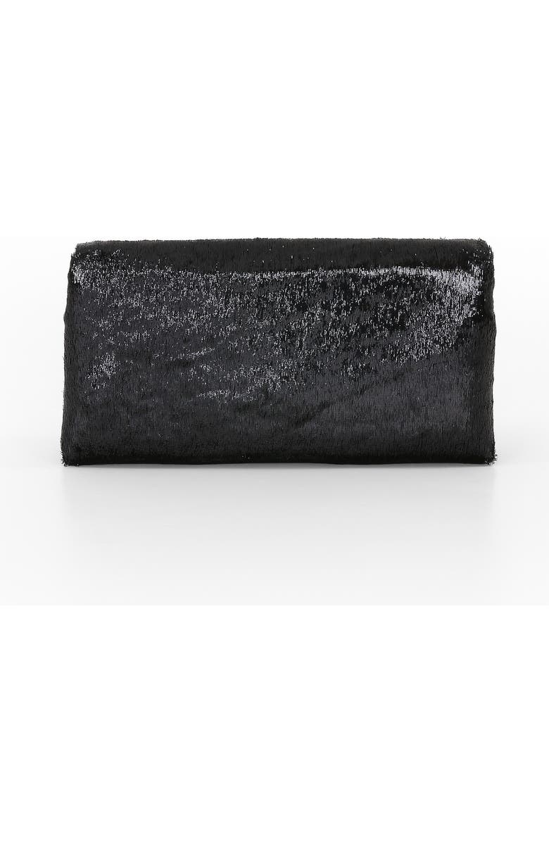 Jewel Badgley Mischka Angel Soft Faux Pony Hair Envelope Clutch, Alternate, color, Black
