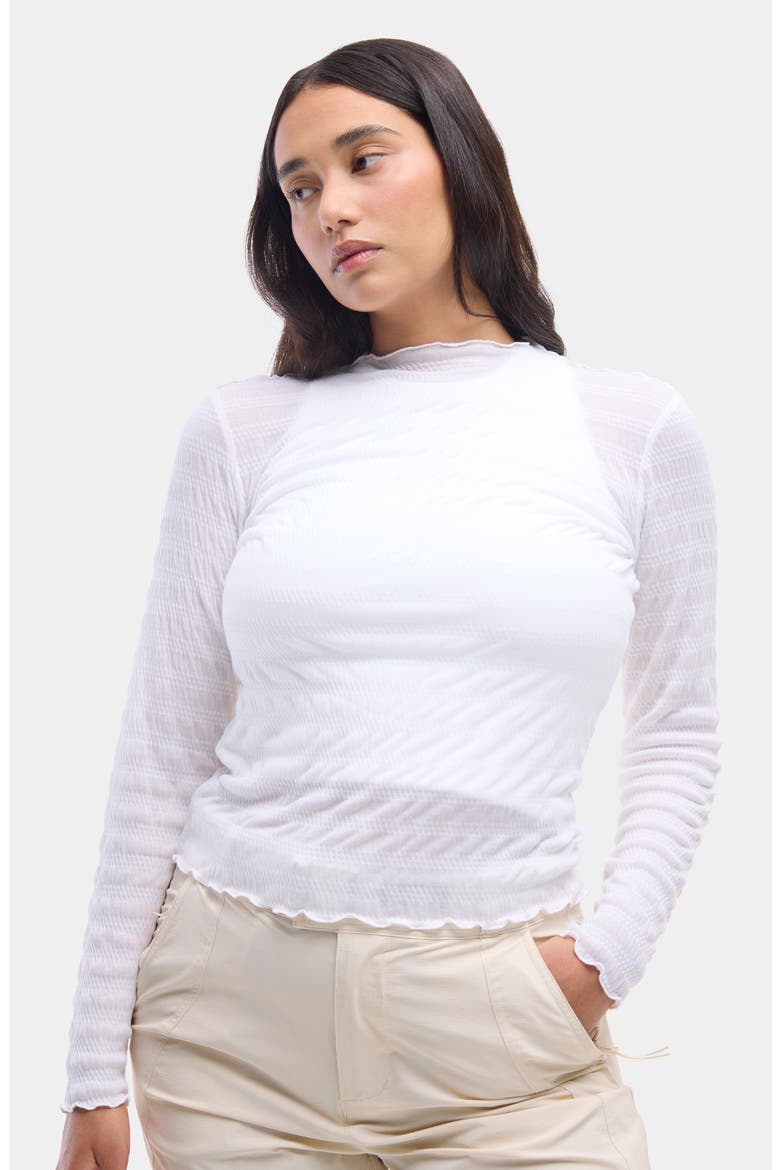 Ynes Texture Top, Alternate, color, WHITE