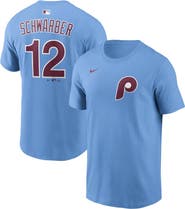 Nike Men's Nike Kyle Schwarber Light Blue Philadelphia Phillies Name & Number T-Shirt