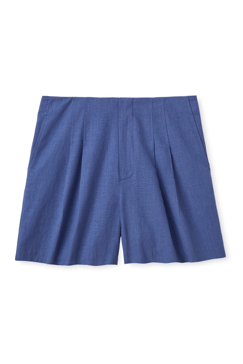 Frankie Linen Shorts, Main, color, Coastal Indigo